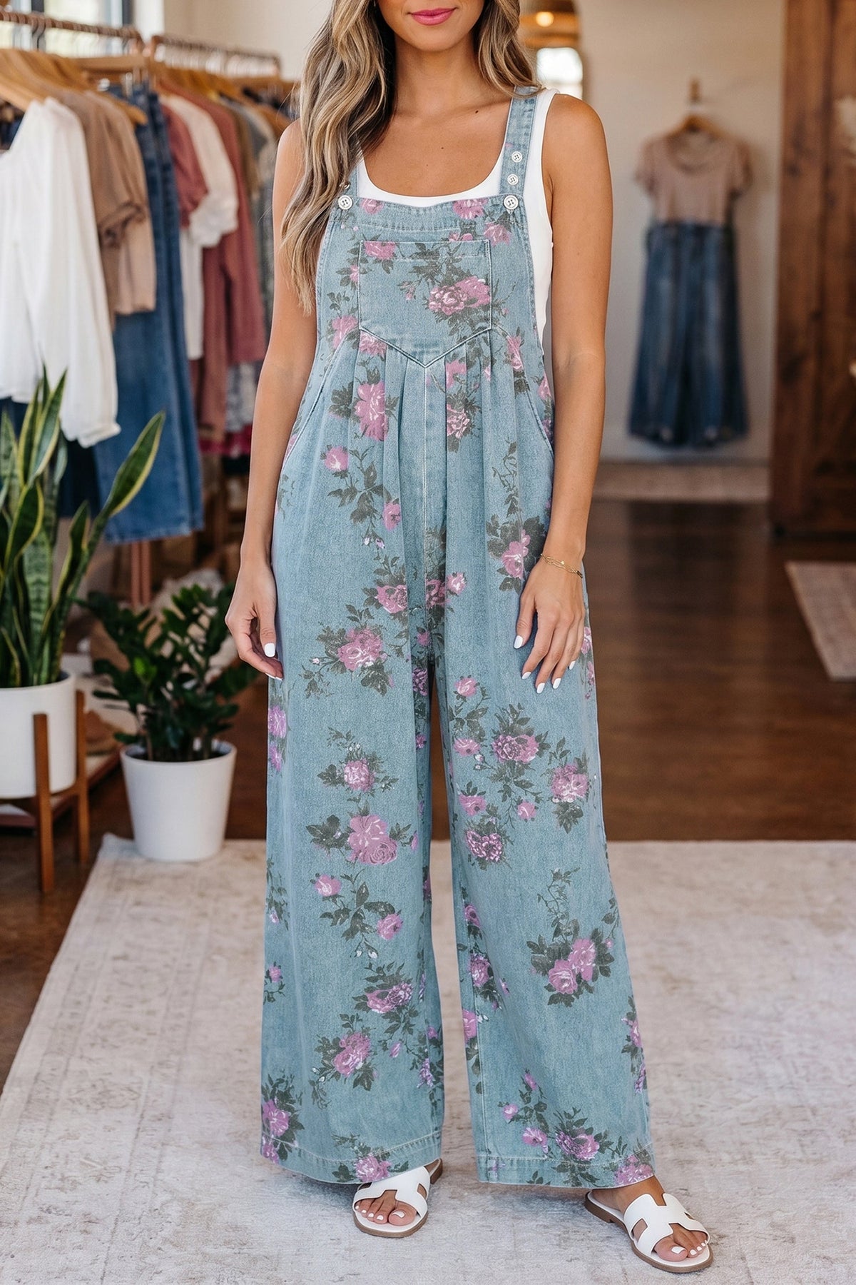Olivia Waist Wide Leg Jumpsuit-2