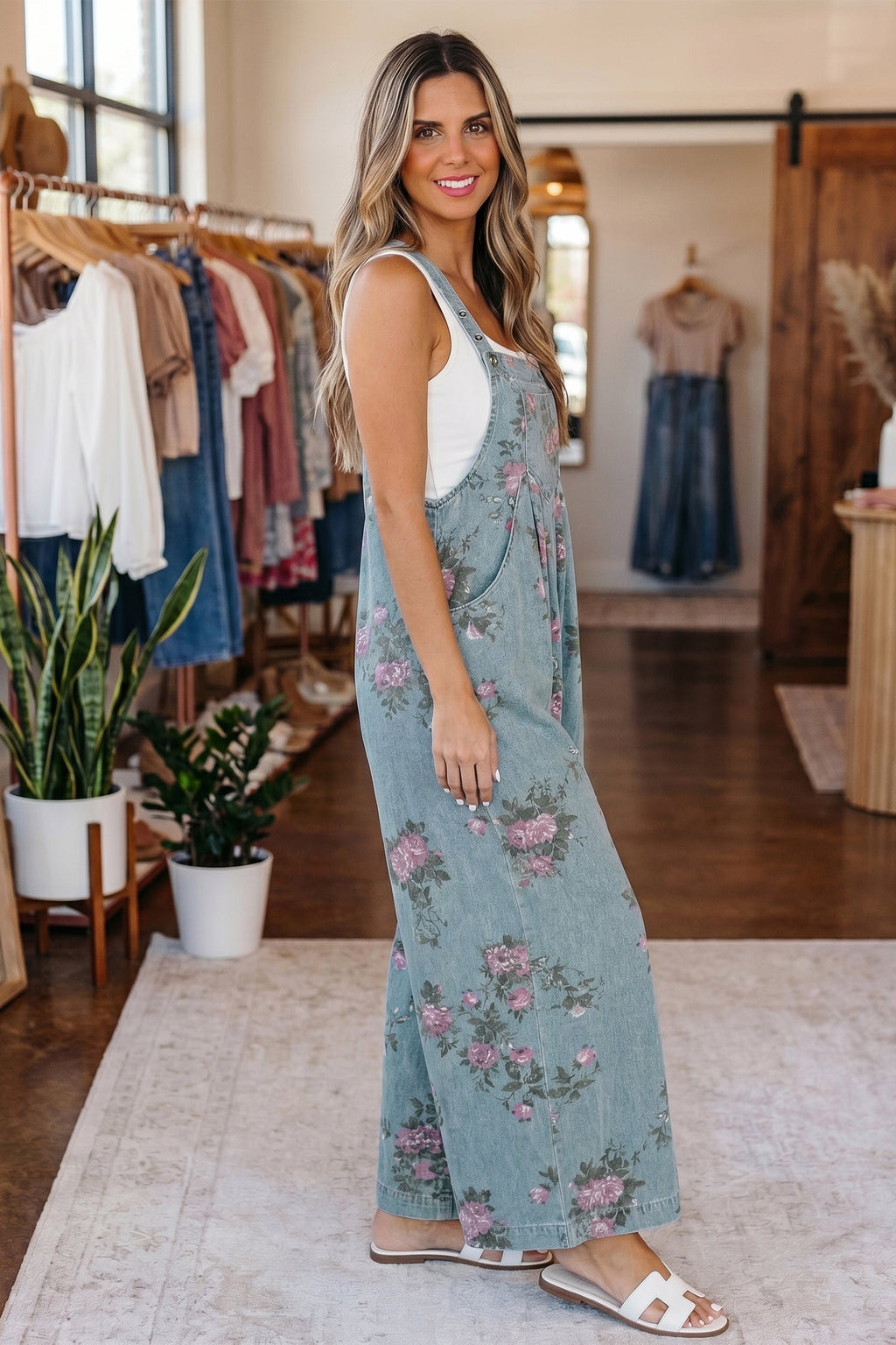 Olivia Waist Wide Leg Jumpsuit-1