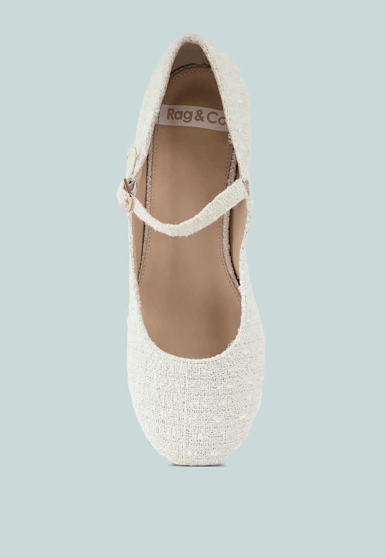 Antara Tweed Mary Jane Sandals