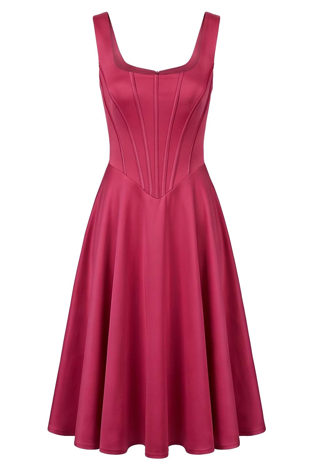MIRABELLE Corset Sundress - Deep Raspberry
