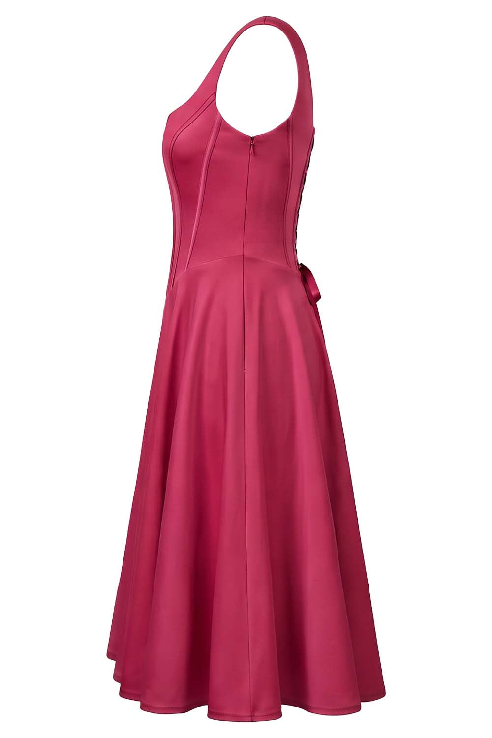 MIRABELLE Corset Sundress - Deep Raspberry
