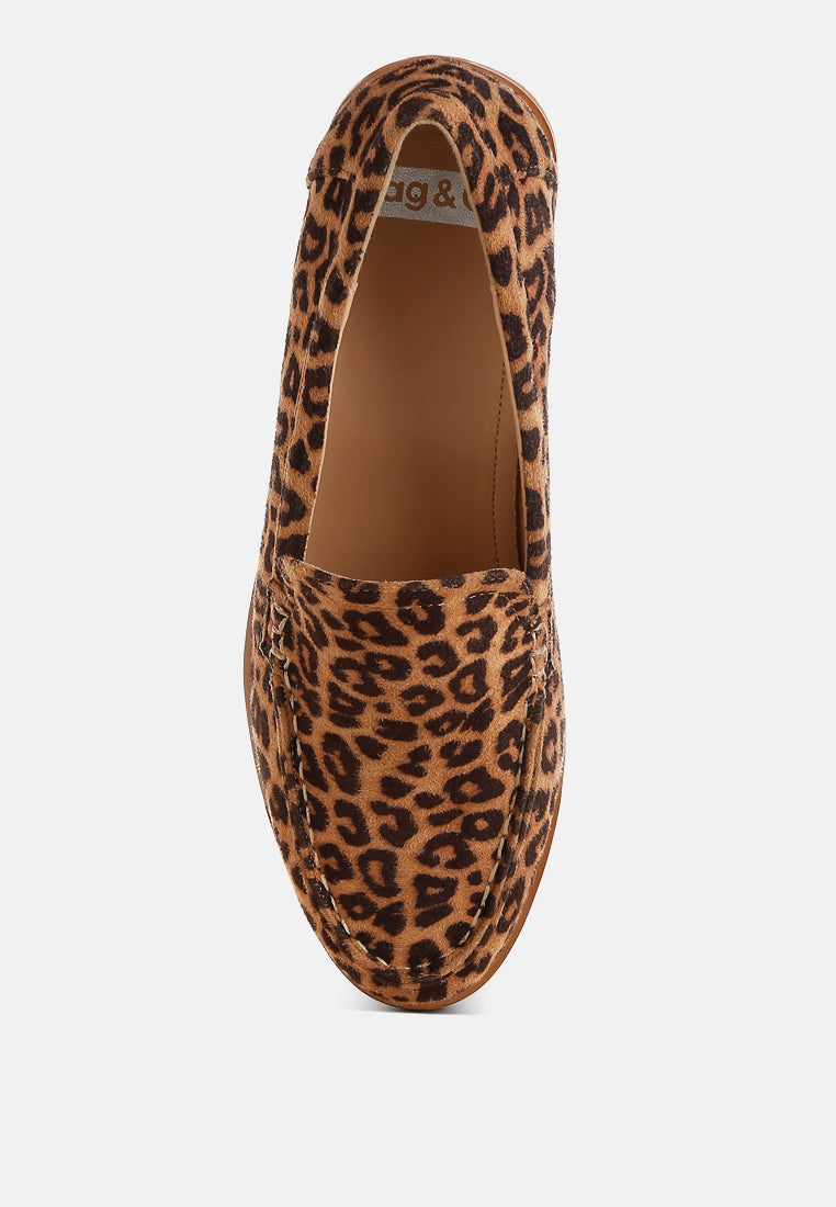 Cacani Leopard Print Heeled Loafers