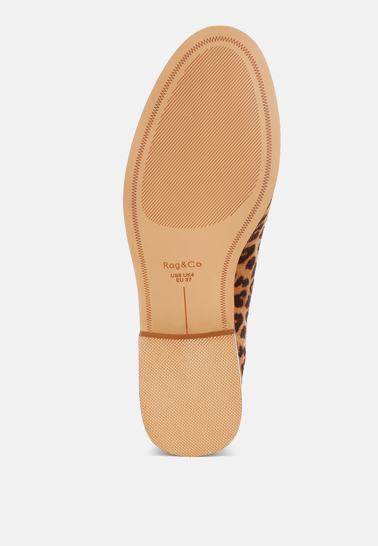 Cacani Leopard Print Heeled Loafers