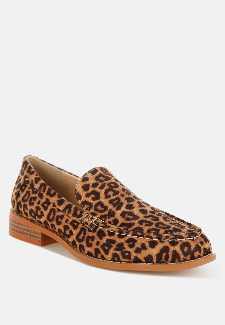 Cacani Leopard Print Heeled Loafers