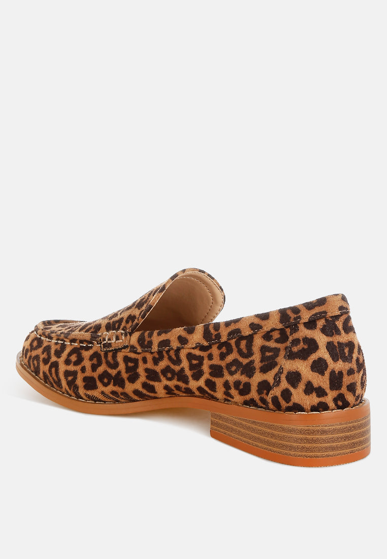 Cacani Leopard Print Heeled Loafers