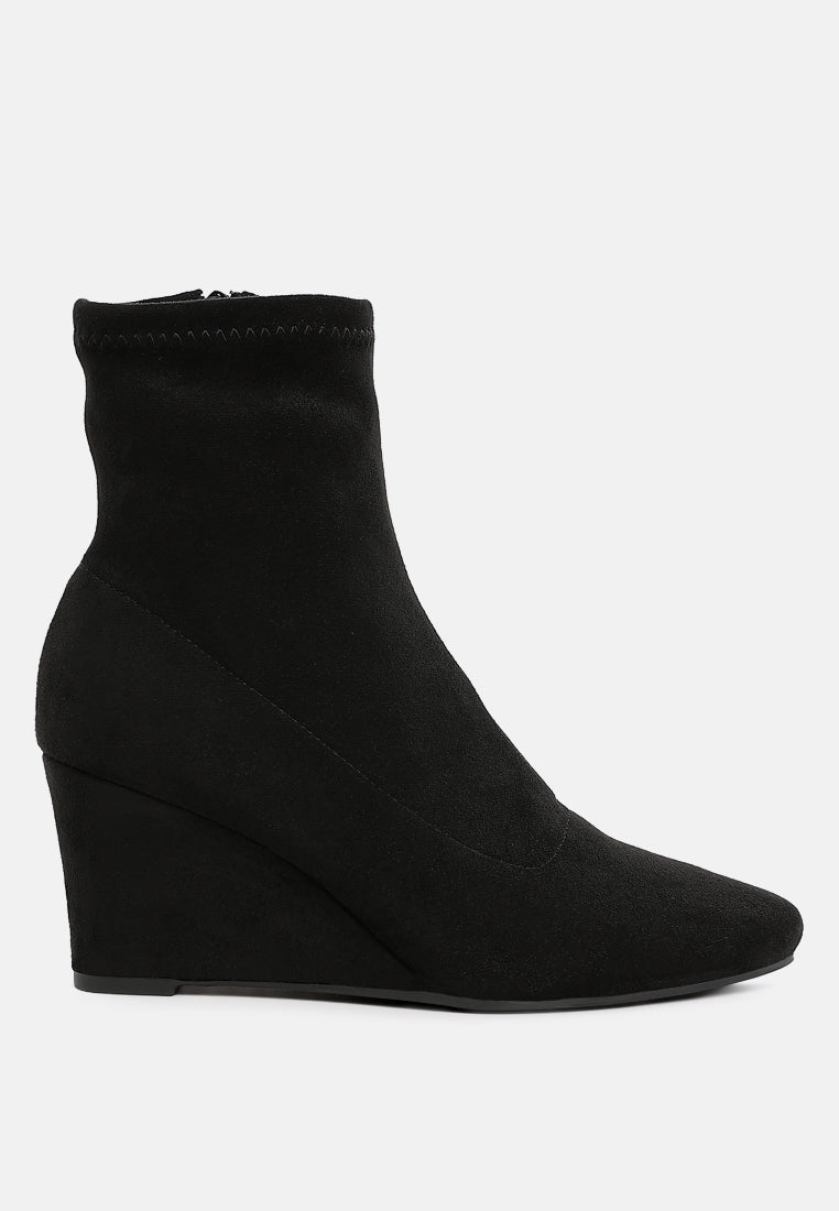 Yara Stretch Fit Wedge Heel Sock Boots