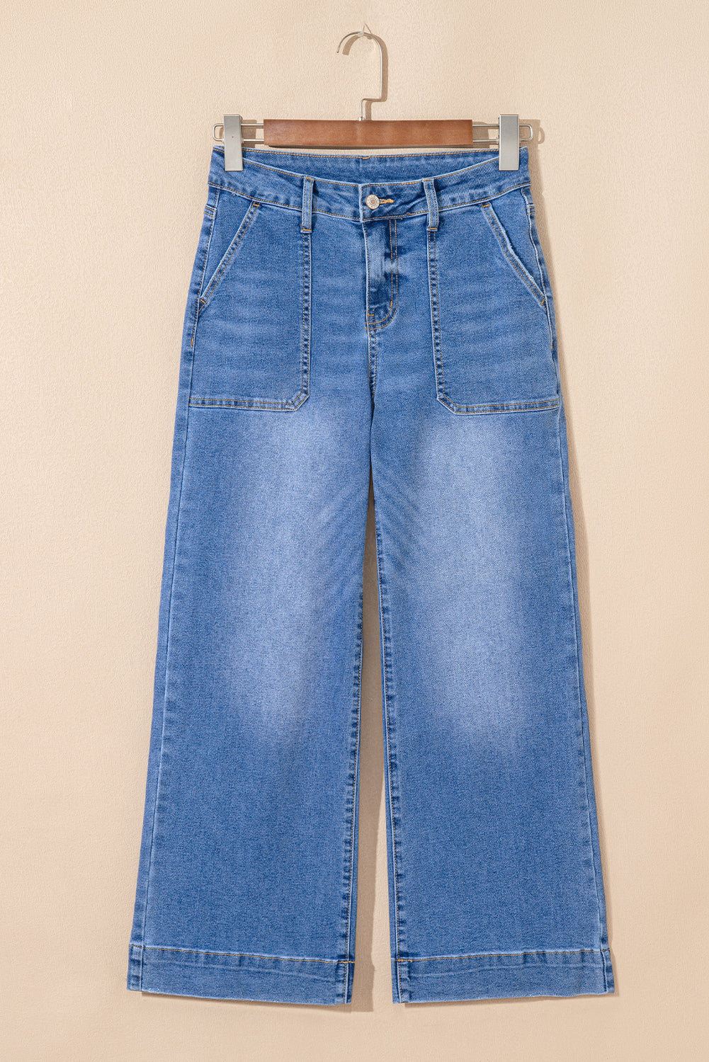 Courtney Cropped High Rise Wide Leg Jeans-6