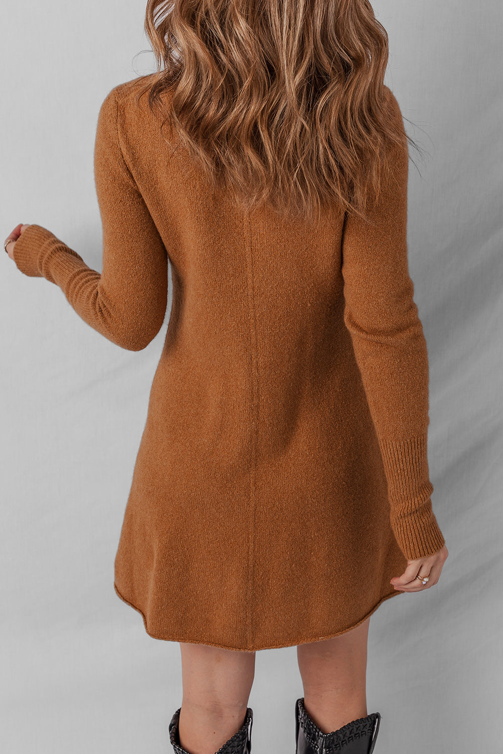 Madeline Ribbed Mini Sweater Dress-1