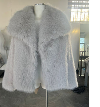 Winter Plush Coat Fashion Warm Thicken Fluffy Lapel Jacket Outwear Casual Long Sleeve Tops Womens Clothing