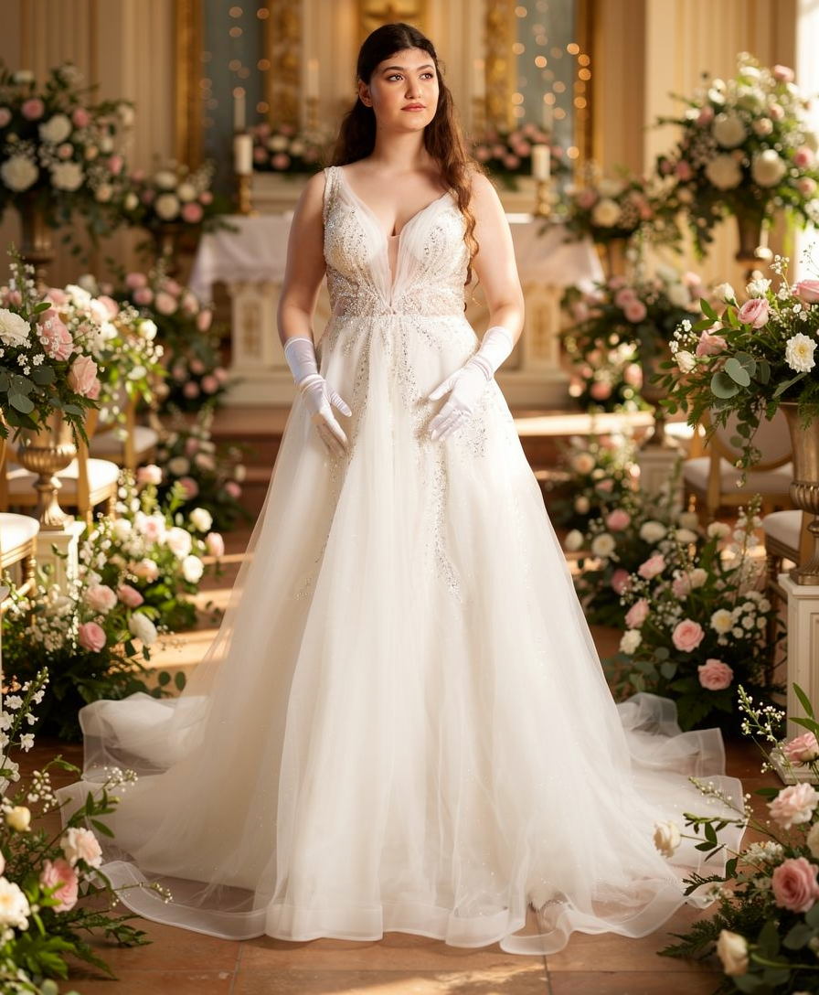 Aurelia Crystal Beaded Wedding Dress