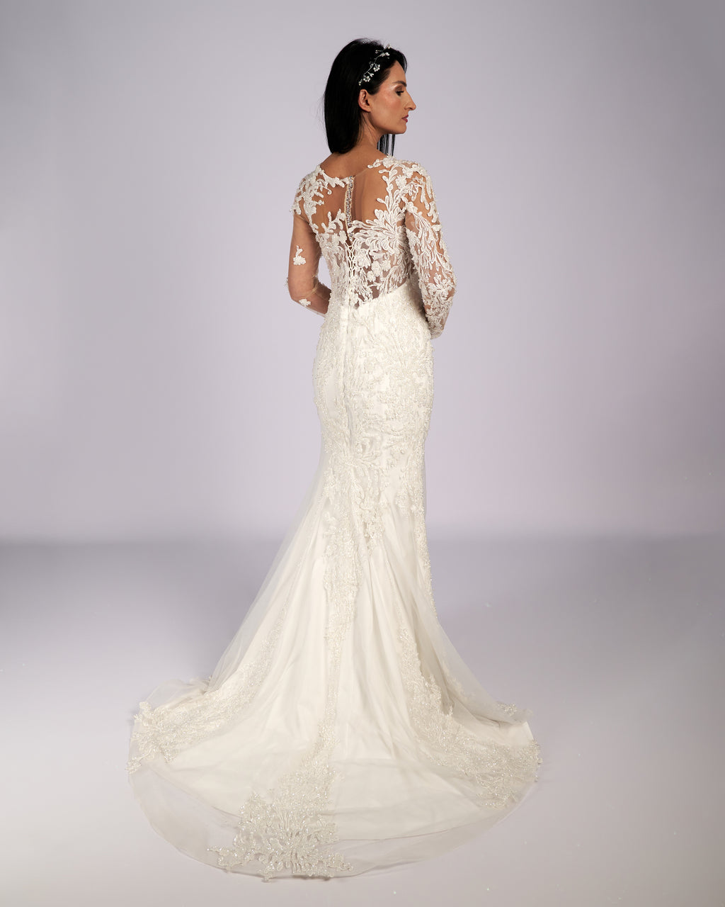 Estelle Rhinestone Hand Beaded Mermaid  Bridal Gown