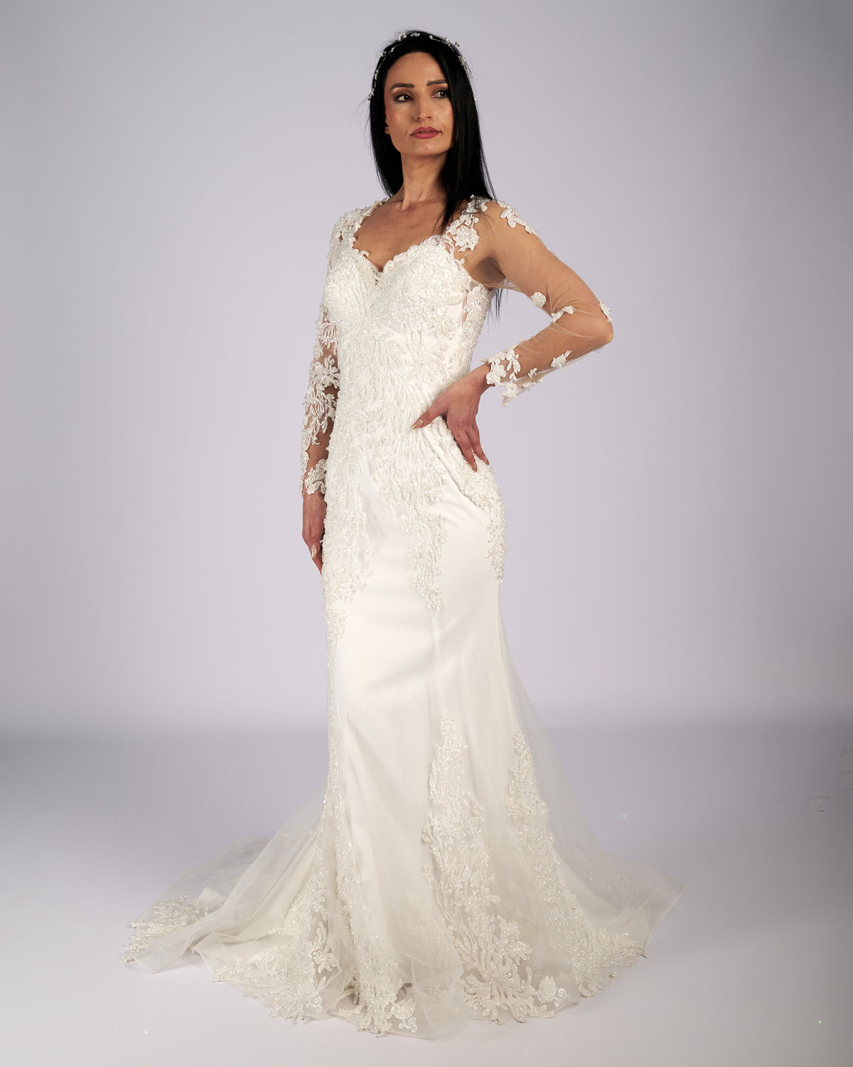 Estelle Rhinestone Hand Beaded Mermaid  Bridal Gown
