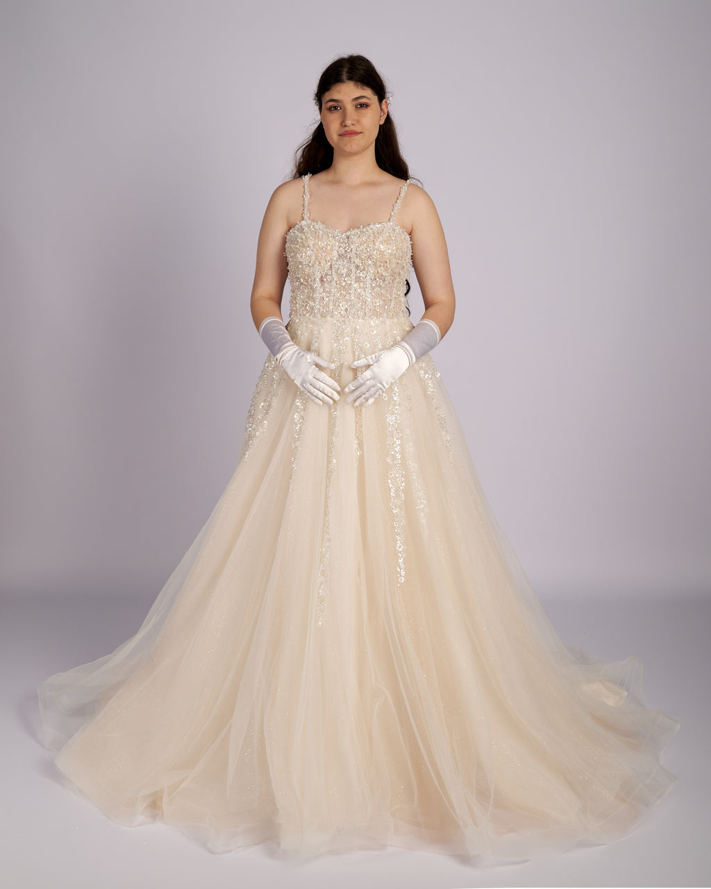 Elisana Nude Princess Wedding dress