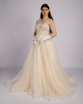 Elisana Nude Princess Wedding dress