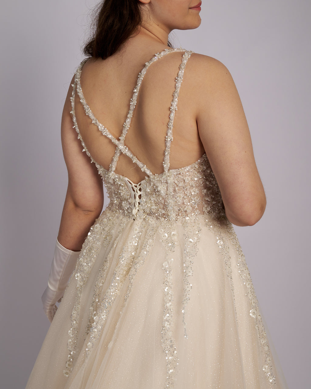 Elisana Nude Princess Wedding dress
