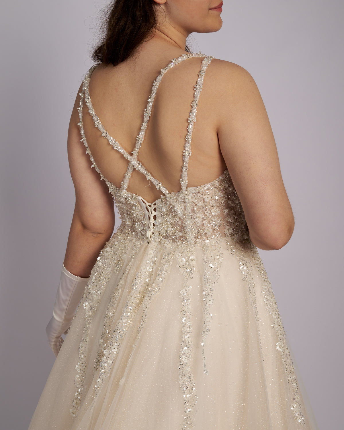 Elisana Nude Princess Wedding dress