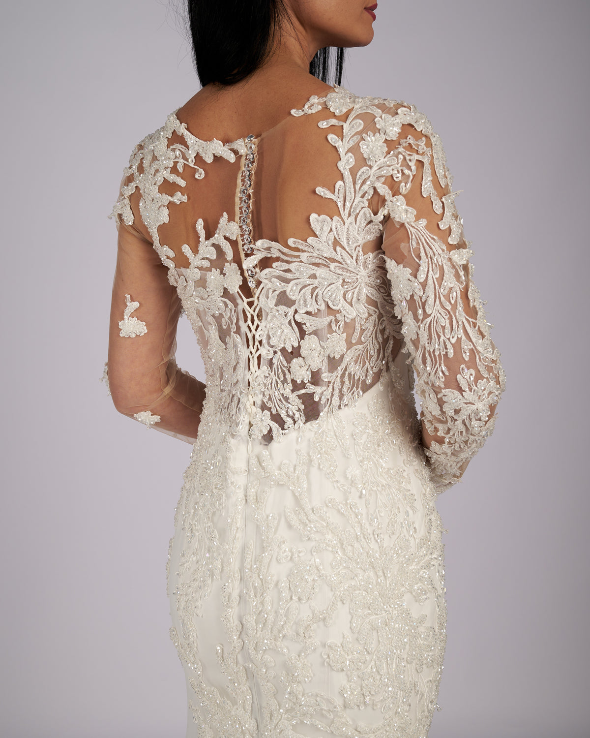Estelle Rhinestone Hand Beaded Mermaid  Bridal Gown