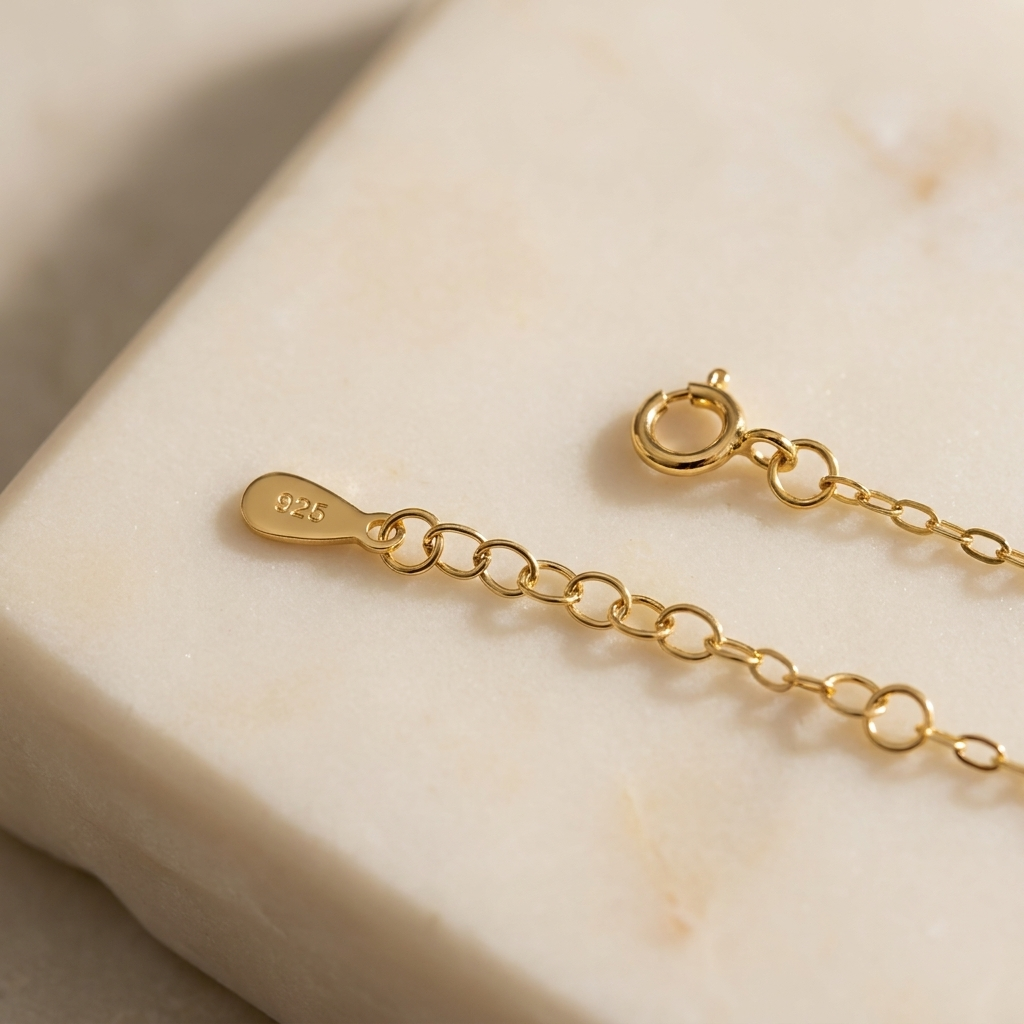 16K Gold Plated 925 Sterling Silver Big Bee Anklet